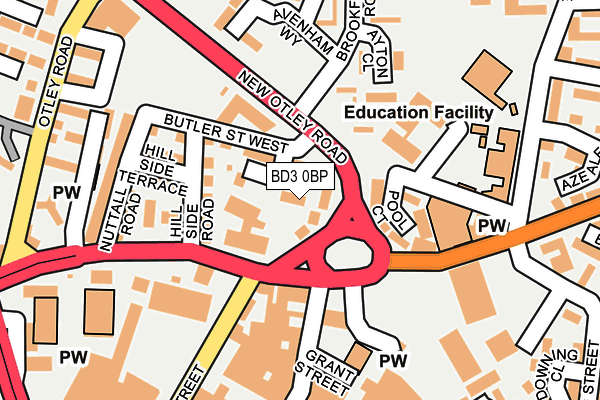 BD3 0BP map - OS OpenMap – Local (Ordnance Survey)