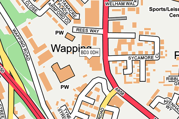 BD3 0DH map - OS OpenMap – Local (Ordnance Survey)