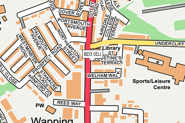 BD3 0DJ map - OS OpenMap – Local (Ordnance Survey)