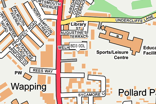 BD3 0DL map - OS OpenMap – Local (Ordnance Survey)