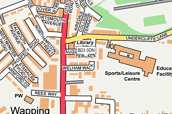 BD3 0DN map - OS OpenMap – Local (Ordnance Survey)