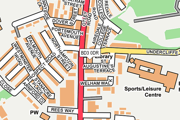 BD3 0DR map - OS OpenMap – Local (Ordnance Survey)