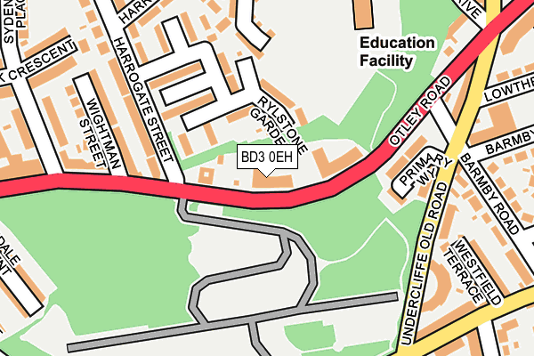 BD3 0EH map - OS OpenMap – Local (Ordnance Survey)