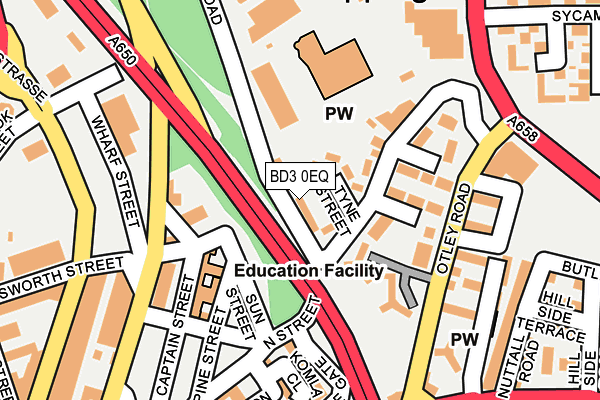 BD3 0EQ map - OS OpenMap – Local (Ordnance Survey)