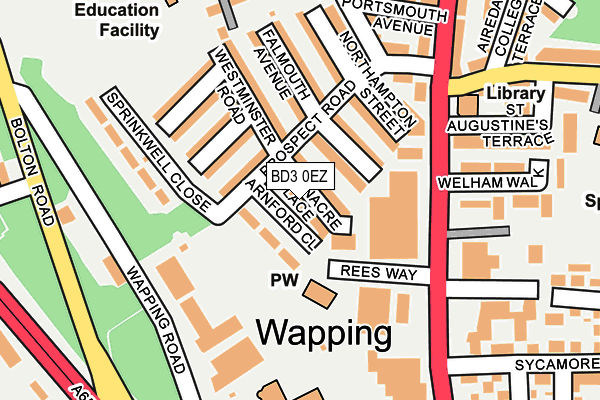 BD3 0EZ map - OS OpenMap – Local (Ordnance Survey)
