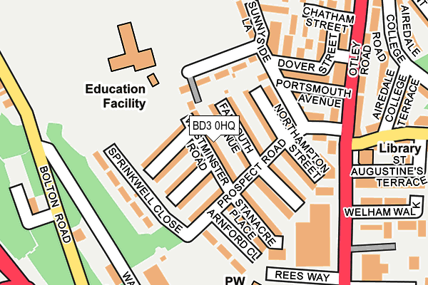 BD3 0HQ map - OS OpenMap – Local (Ordnance Survey)