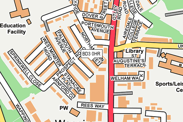 BD3 0HR map - OS OpenMap – Local (Ordnance Survey)