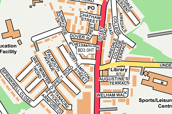 BD3 0HT map - OS OpenMap – Local (Ordnance Survey)