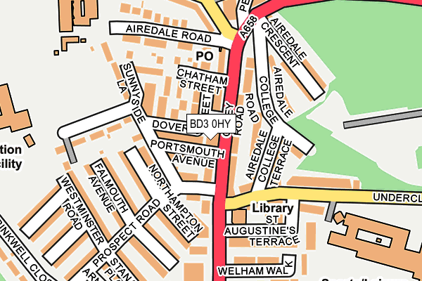 BD3 0HY map - OS OpenMap – Local (Ordnance Survey)