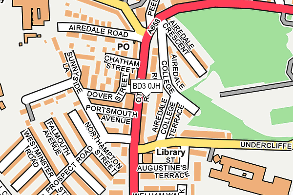 BD3 0JH map - OS OpenMap – Local (Ordnance Survey)