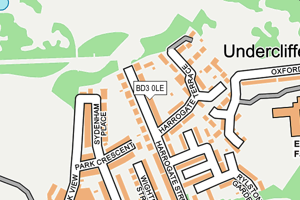 BD3 0LE map - OS OpenMap – Local (Ordnance Survey)