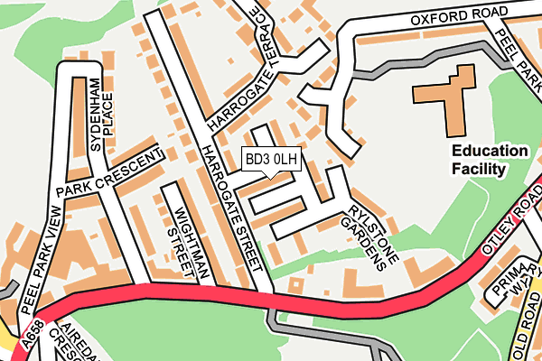 BD3 0LH map - OS OpenMap – Local (Ordnance Survey)