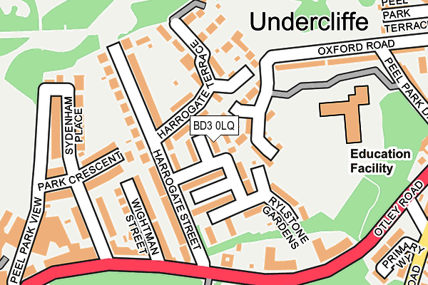 BD3 0LQ map - OS OpenMap – Local (Ordnance Survey)