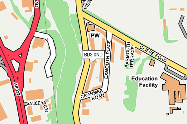 BD3 0ND map - OS OpenMap – Local (Ordnance Survey)