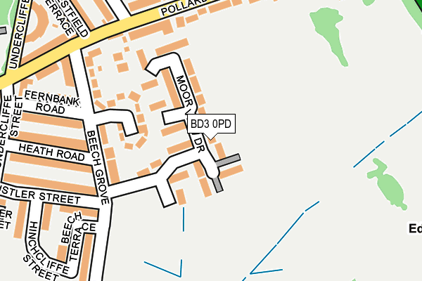 BD3 0PD map - OS OpenMap – Local (Ordnance Survey)