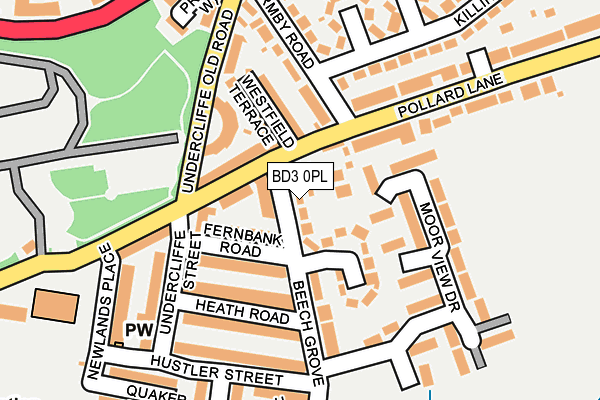 BD3 0PL map - OS OpenMap – Local (Ordnance Survey)