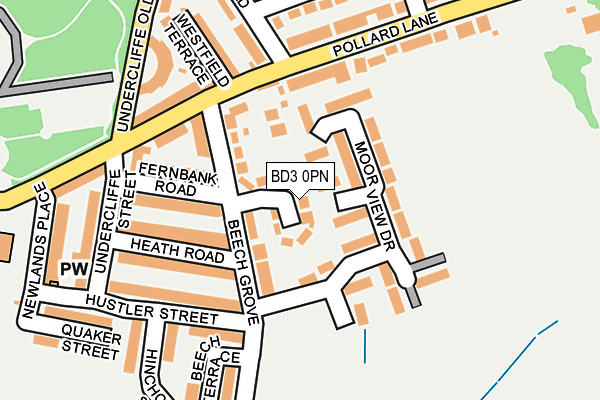 BD3 0PN map - OS OpenMap – Local (Ordnance Survey)