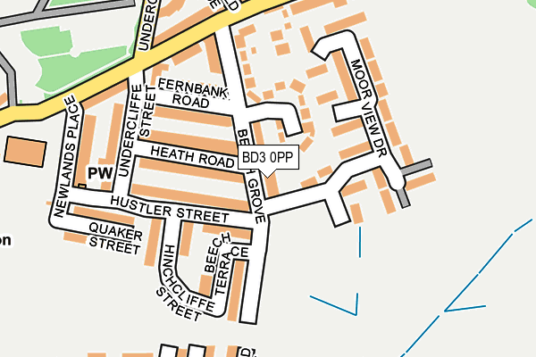 BD3 0PP map - OS OpenMap – Local (Ordnance Survey)