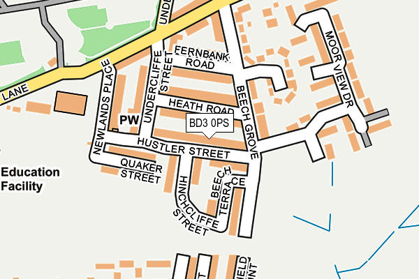 BD3 0PS map - OS OpenMap – Local (Ordnance Survey)