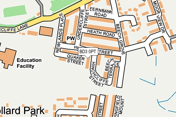 BD3 0PT map - OS OpenMap – Local (Ordnance Survey)