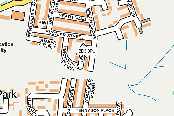 BD3 0PU map - OS OpenMap – Local (Ordnance Survey)