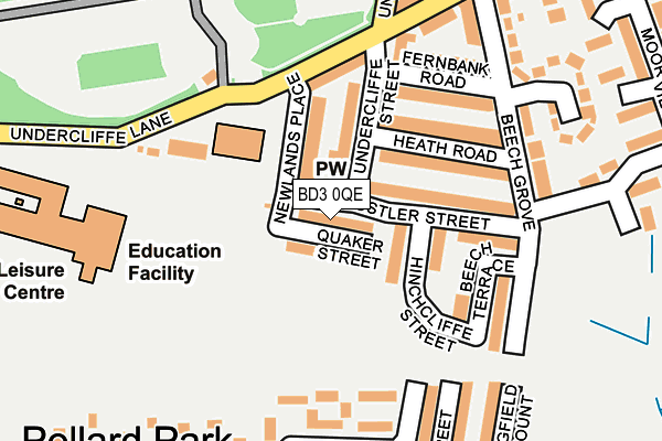 BD3 0QE map - OS OpenMap – Local (Ordnance Survey)