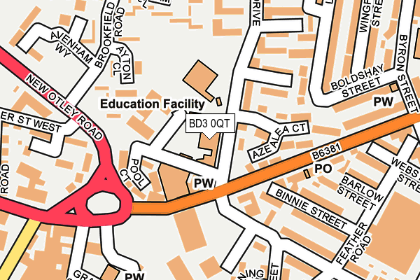 BD3 0QT map - OS OpenMap – Local (Ordnance Survey)