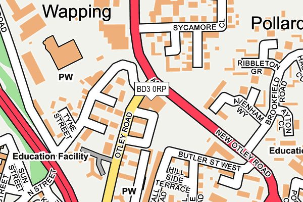 BD3 0RP map - OS OpenMap – Local (Ordnance Survey)