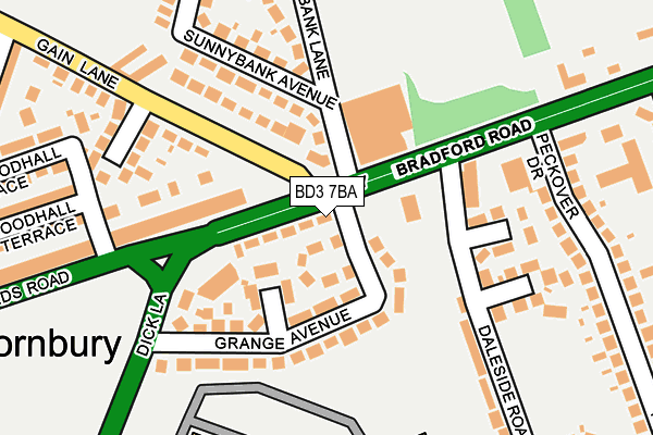 BD3 7BA map - OS OpenMap – Local (Ordnance Survey)