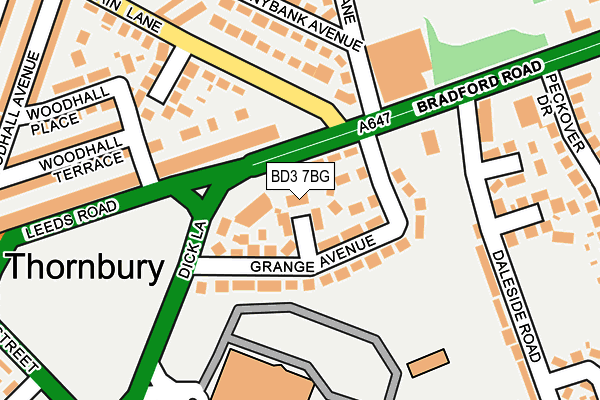 BD3 7BG map - OS OpenMap – Local (Ordnance Survey)