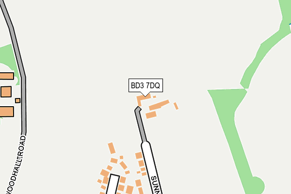 BD3 7DQ map - OS OpenMap – Local (Ordnance Survey)
