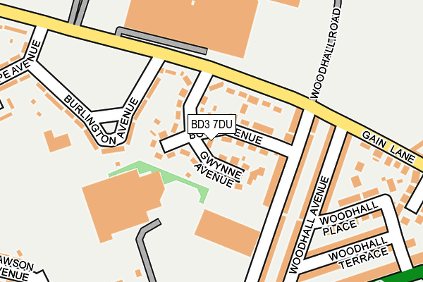 BD3 7DU map - OS OpenMap – Local (Ordnance Survey)