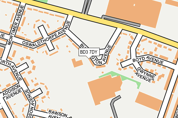 BD3 7DY map - OS OpenMap – Local (Ordnance Survey)