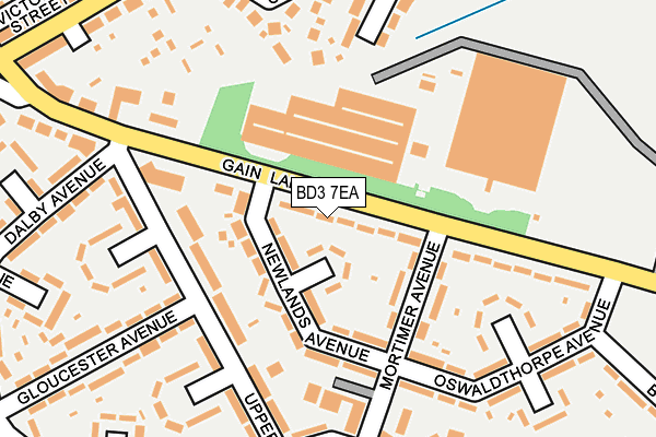 BD3 7EA map - OS OpenMap – Local (Ordnance Survey)