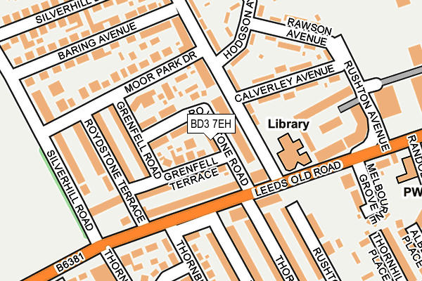 BD3 7EH map - OS OpenMap – Local (Ordnance Survey)