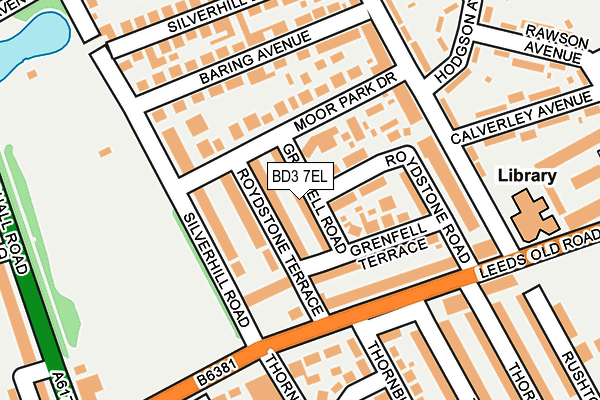 BD3 7EL map - OS OpenMap – Local (Ordnance Survey)