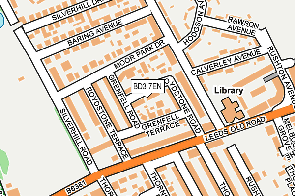 BD3 7EN map - OS OpenMap – Local (Ordnance Survey)