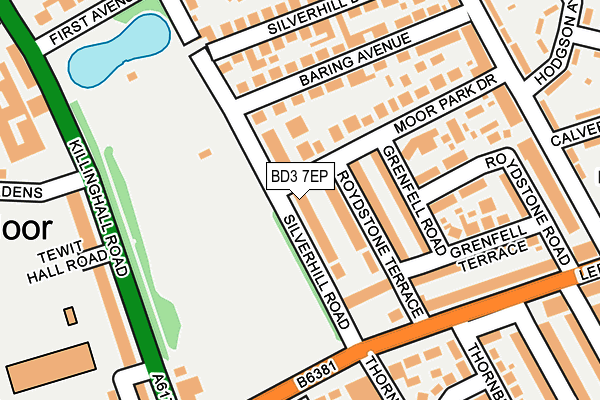 BD3 7EP map - OS OpenMap – Local (Ordnance Survey)