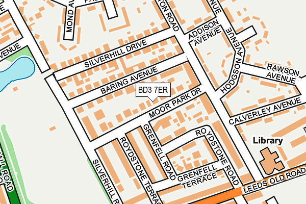 BD3 7ER map - OS OpenMap – Local (Ordnance Survey)
