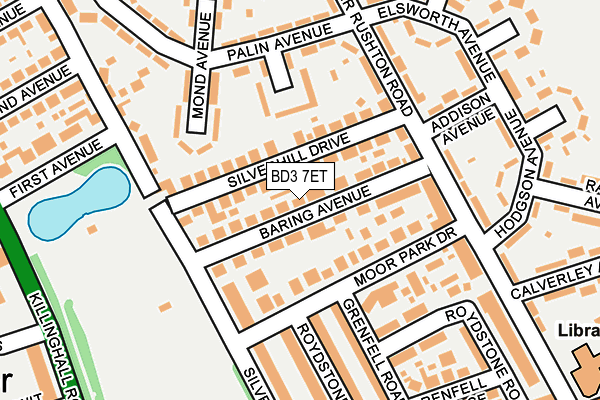 BD3 7ET map - OS OpenMap – Local (Ordnance Survey)
