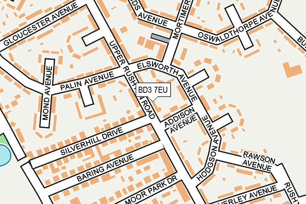 BD3 7EU map - OS OpenMap – Local (Ordnance Survey)