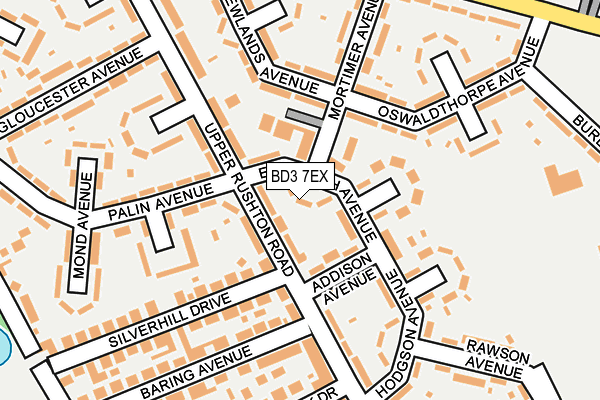 BD3 7EX map - OS OpenMap – Local (Ordnance Survey)