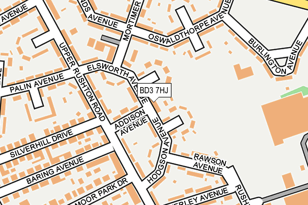 BD3 7HJ map - OS OpenMap – Local (Ordnance Survey)