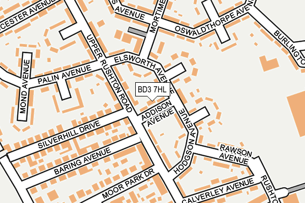 BD3 7HL map - OS OpenMap – Local (Ordnance Survey)