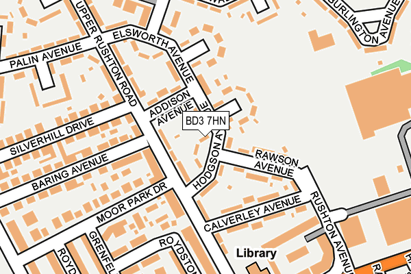 BD3 7HN map - OS OpenMap – Local (Ordnance Survey)