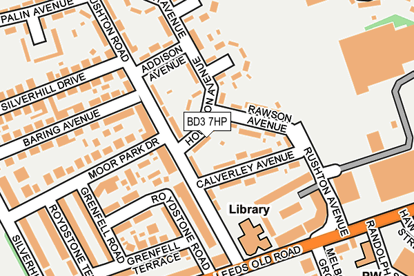 BD3 7HP map - OS OpenMap – Local (Ordnance Survey)