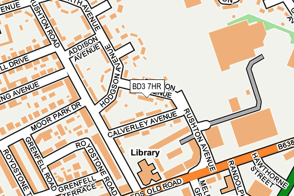 BD3 7HR map - OS OpenMap – Local (Ordnance Survey)
