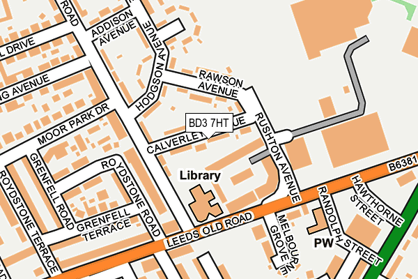 BD3 7HT map - OS OpenMap – Local (Ordnance Survey)