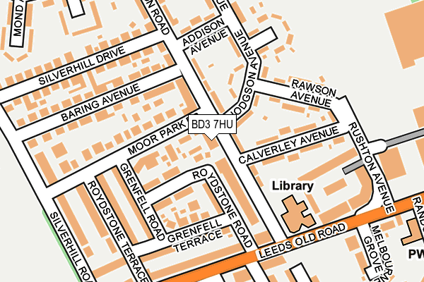 BD3 7HU map - OS OpenMap – Local (Ordnance Survey)