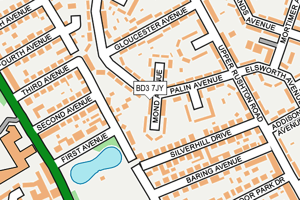 BD3 7JY map - OS OpenMap – Local (Ordnance Survey)